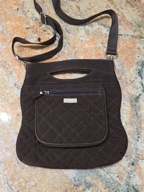Vera Bradley Chocolate Brown Quilted Crossbody Bag